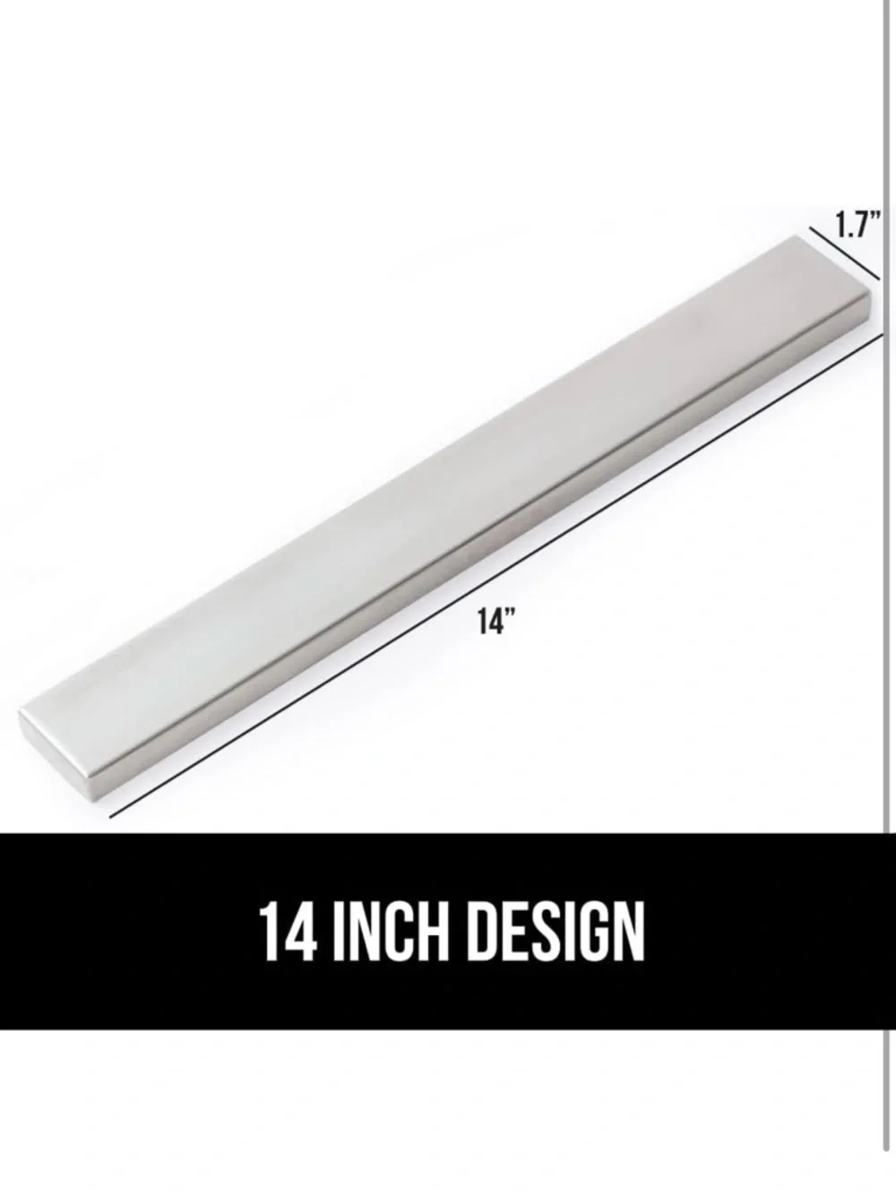 NEW GORILLA GRIP 304 Stainless Steel Magnetic Knife Holder for Wall, 14 in